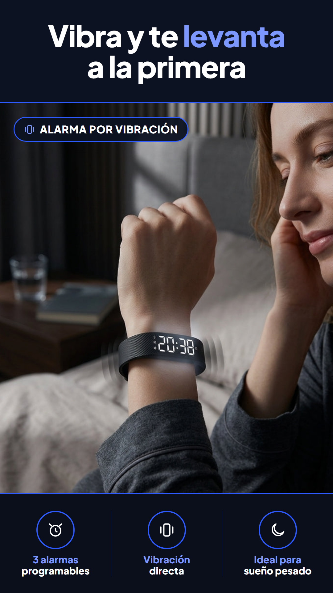 Pulsera con alarma Vilka — Despierta sin despertar a nadie